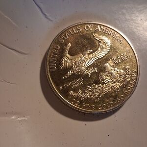 Gold-Toned American Eagle Coin